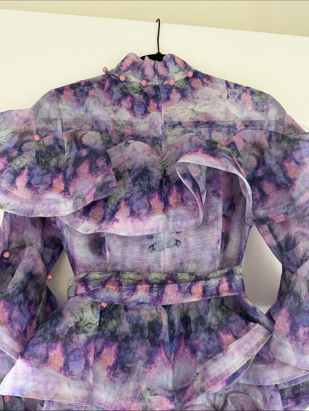 Zimmerman Ruffle Tiered Dress with Belt - Picture 10 of 13